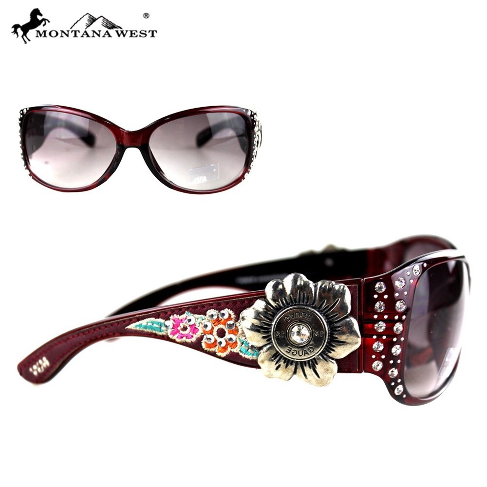 SOLD OUT Montana West Sunglasses Flower Red
